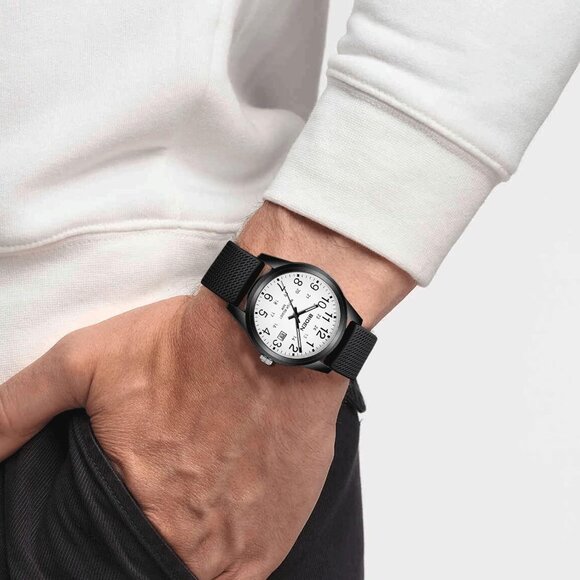 ⚡Black-white Watches for Men Women Military Time Glowing Easy to Read Dial - Picture 7 of 10